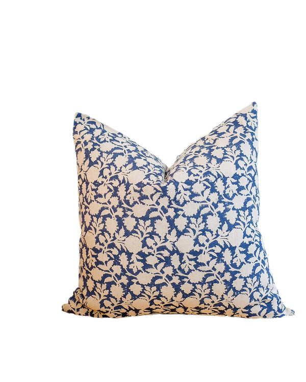 Amna - Hand Block-printed Linen Pillowcase - WP