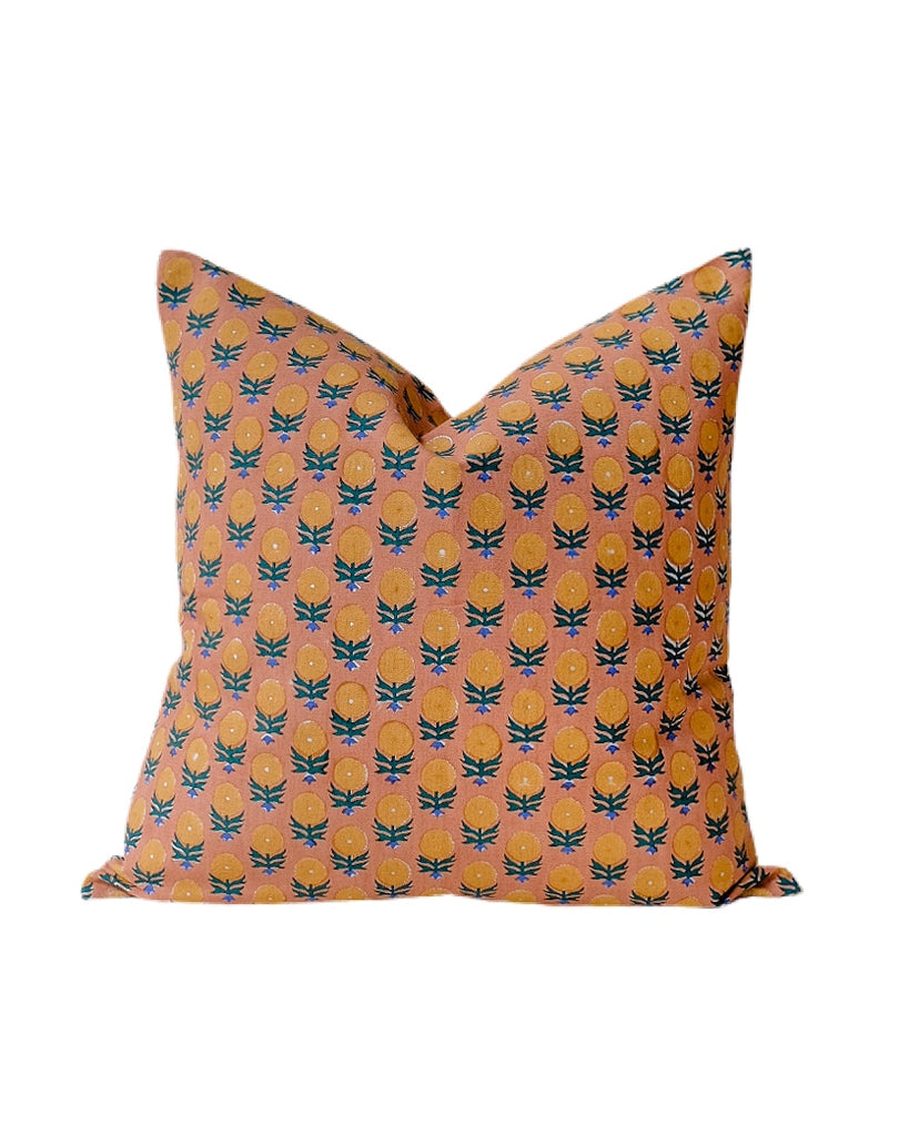 Pakhi - Hand Block-printed Linen Pillowcase